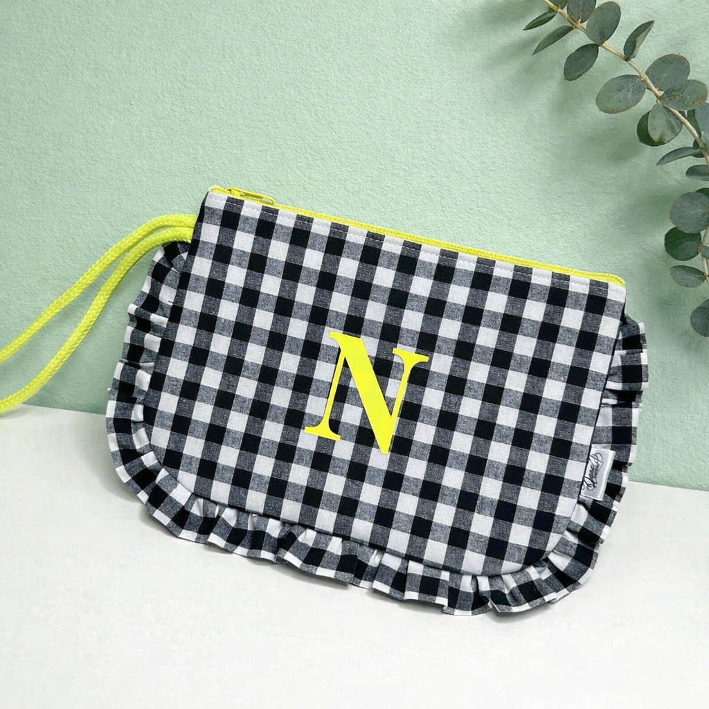 Bolso de mano Vichy Negro con flúor