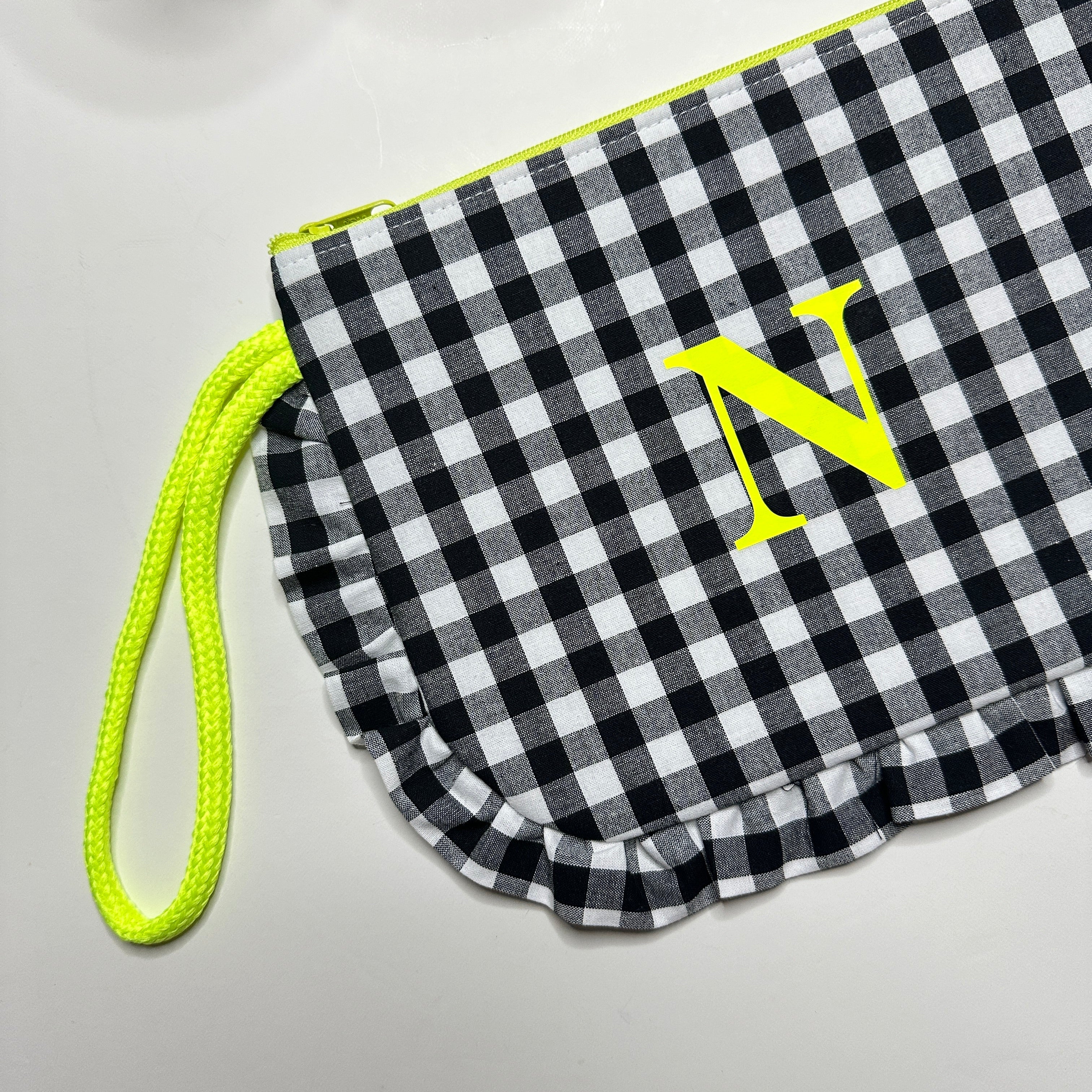 Bolso de mano Vichy Negro con flúor