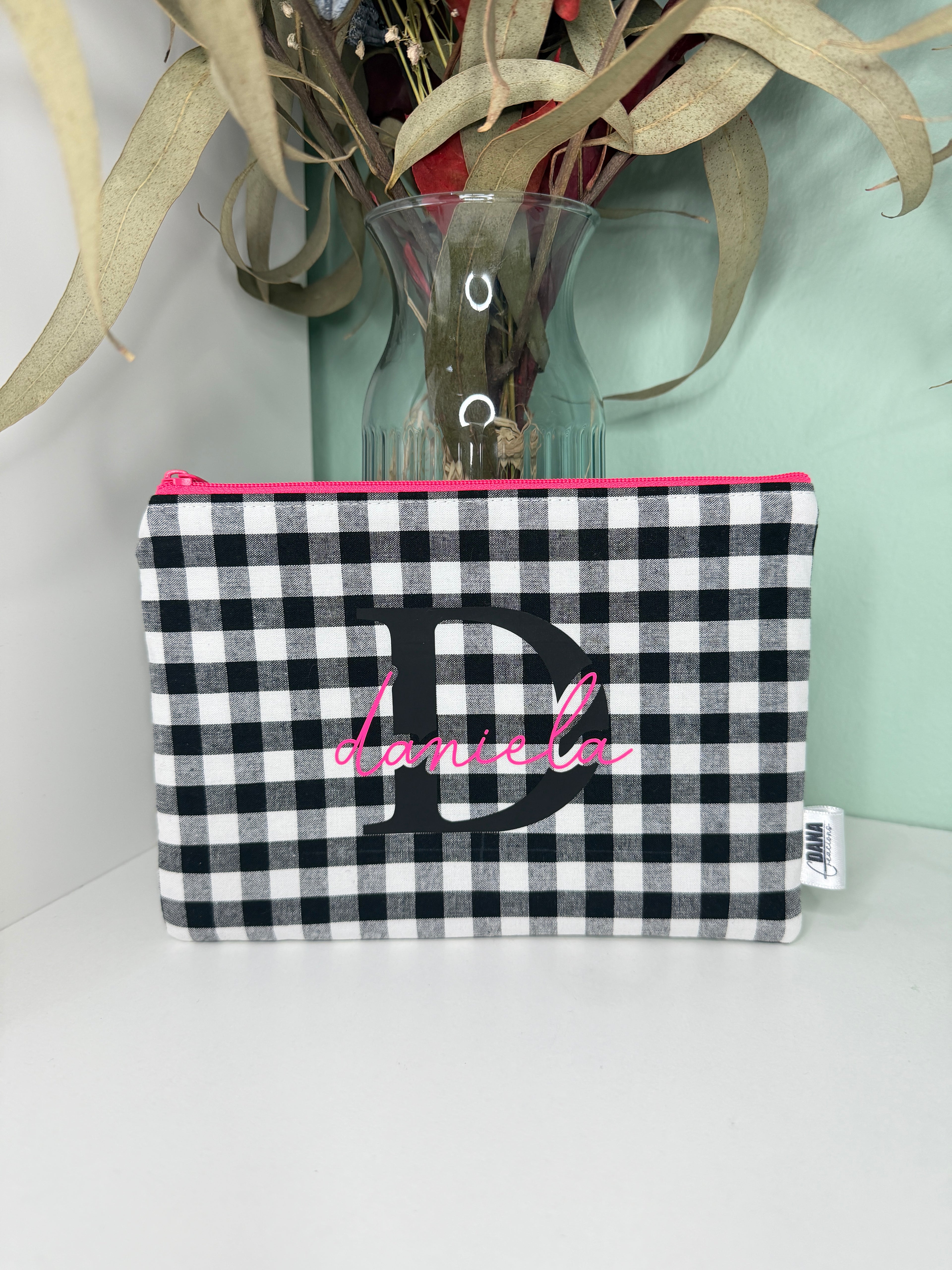 Neceser personalizado - Vichy negro y flúor