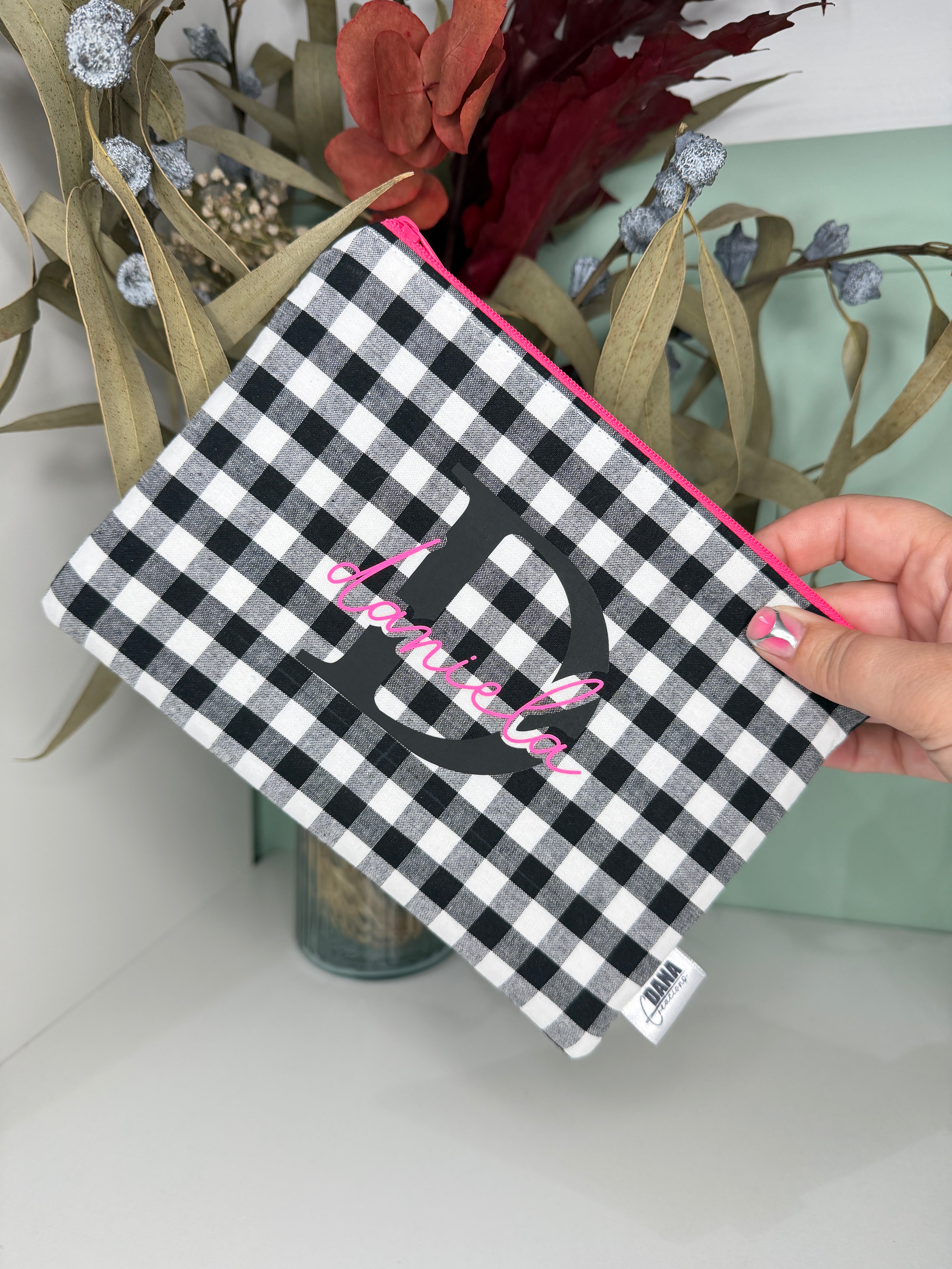 Neceser personalizado - Vichy negro y flúor