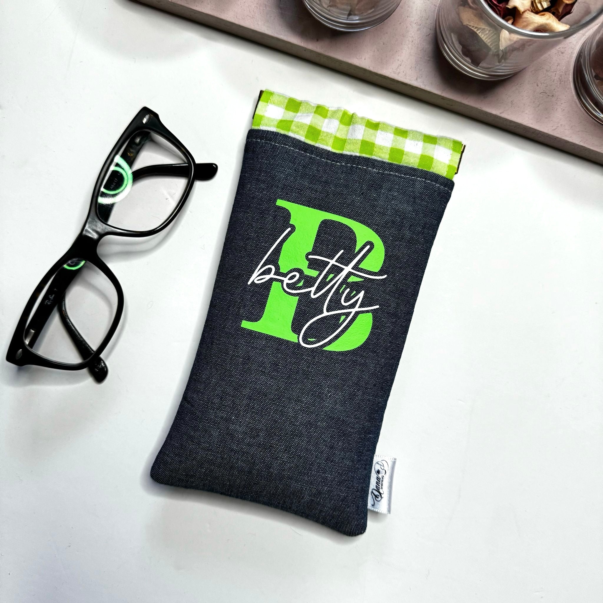 Funda de Gafas Vaquero Personalizada con Inicial y Nombre