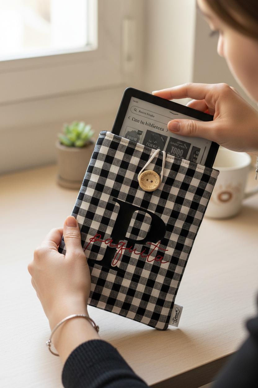 Funda de Ebook en uso